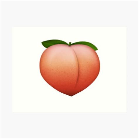 "Peach Emoji" Art Print by waverlie | Redbubble