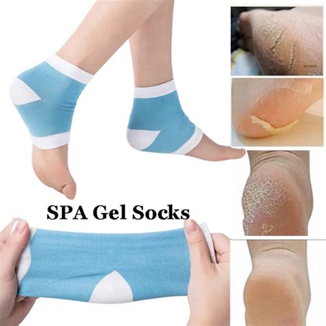 1 Pair Moisturizing Gel Socks Reusable SPA Gel Heel Socks Exfoliating Treatment Smooth Mask Skin ...