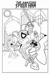 Spider Ham Print And Color Page By Jcatlett76 On DeviantArt sketch template