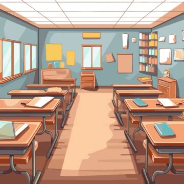 Empty Classroom Illustration Nothing Colorful Vector, Illustration, Nothing, Colorful PNG and ...