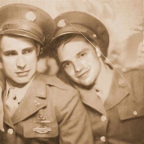 Some 1940's steve and bucky😌 • ☆ • ☆ • *credits to owner* #buckybarnes #wintersoldier # ...