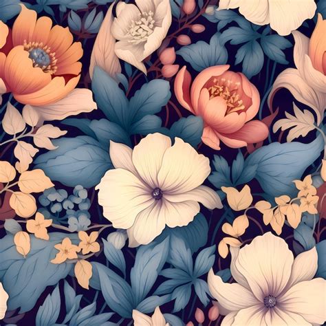 Floral pattern Digital print Pattern Design textile Digital print | Premium AI-generated image