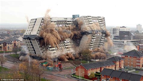 Incredible photographs show Scottish tower block as it is reduced to a pile of rubble | Daily ...