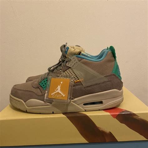 jordan 4 union taupe haze Worn it around 3 times... - Depop