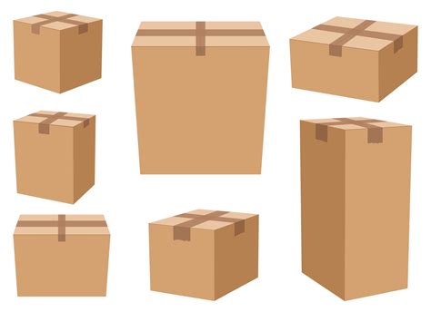 Carton box set vector design illustration isolated on white background 2007127 Vector Art at ...