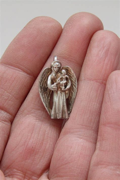 Angel Holding Baby Jesus Pendant Angel With Baby Jesus - Etsy