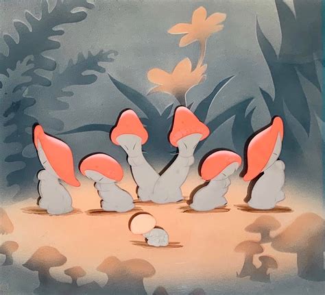 Original Animation Cel of Mushrooms from "The Nutcracker Suite" sequence of "Fantasia," 1940 ...