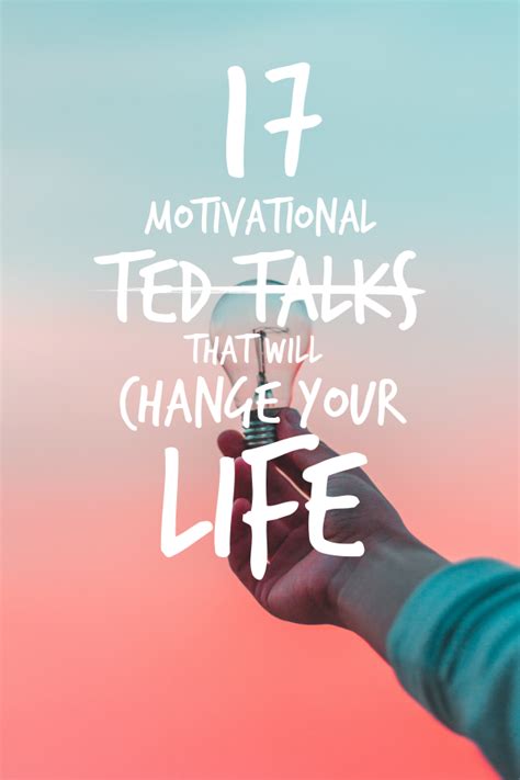 17 Motivational Ted Talks that Will Change Your Life | Ted talks, Motivation, Books for self ...