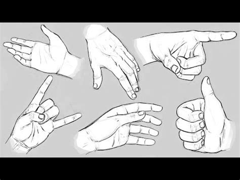 How to Draw Hands - 6 Different Poses - Narrated - YouTube