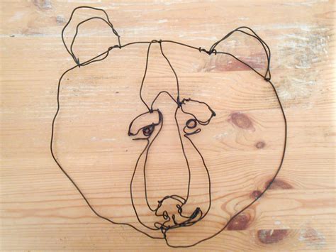 Bear #wireart #bear #art #wallart | Wire wall art, Wire art, Organic art