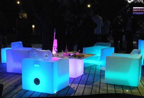illuminated dining table and chair set by jusi colour | notonthehighstreet.com Balcony Table And ...