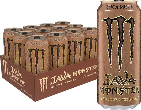 Monster Energy Java Loca Moca, café e bebida energética, 15 onças ...