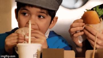 Trending GIF eat burger yum bite shake shack kid eating | Funny gif ...