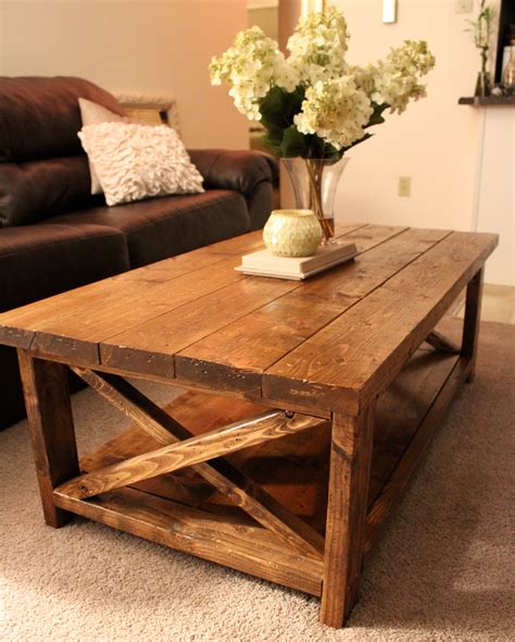 Homemade Rustic Coffee Table - DIY Rustic X Coffee Table (Plans by Ana White) - Handmade ...