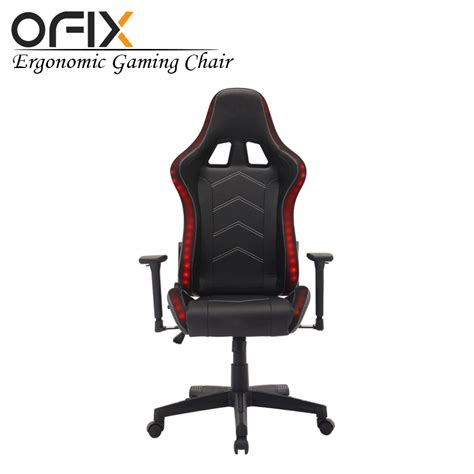 OFX Neriah Steel Base RGB Motion Illuminated Gaming Chair (Black, Pink)