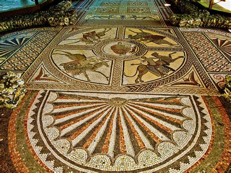 The beautiful 4th century Orpheus mosaic at Littlecote Roman Villa in Wiltshire Mosaic Stained ...