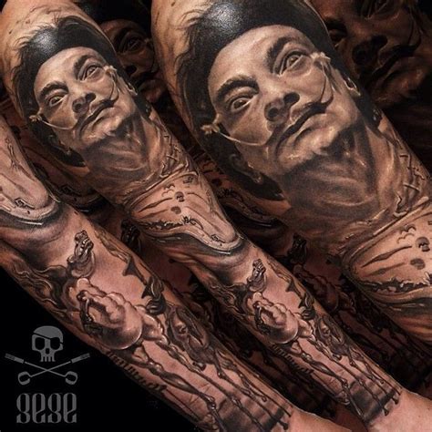 salvador dali tattoo Salvador Dali Tattoo, Moustache, Tattoo Artists ...