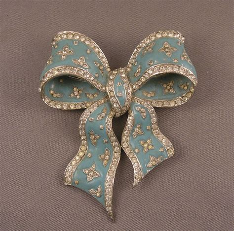 Signed Marcel Boucher Early MB Mark Enameled Blue Rhinestone Bowknot Brooch | eBay in 2024 | Bow ...