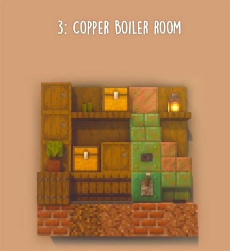 Minecraft Copper Boiler Room Design