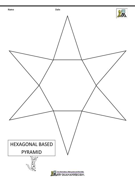 Hexagonal Based Pyramid: Name Date | PDF