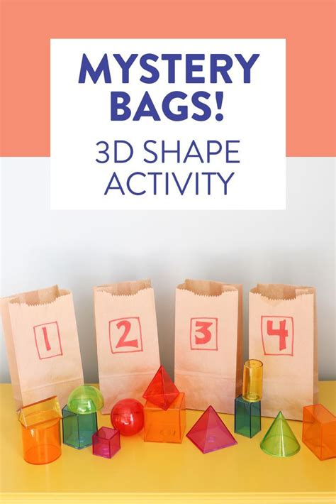 Free 3D Shape Activity: Mystery Bags - Susan Jones Teaching | Shape activities kindergarten, 3d ...