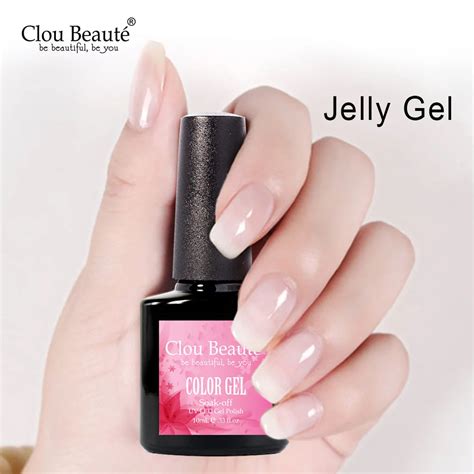 Clou Beaute Milky Color Nude Opal White Jelly Gel Nail Polish Varnish ...