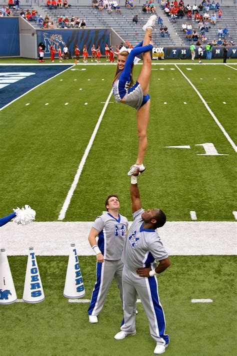 University of Memphis | Cheer stunts, Cheer dance, Cheer poses