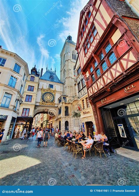 Old Town of Rouen, Normandy, France Editorial Photo - Image of building ...