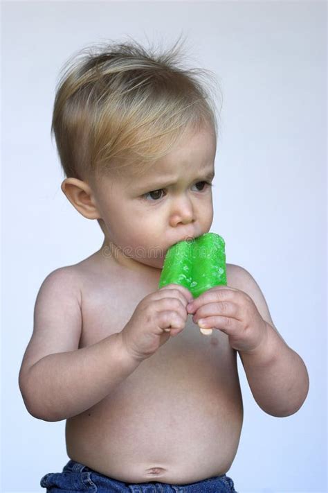 Toddler Eating Popsicle stock image. Image of adorable - 3757599