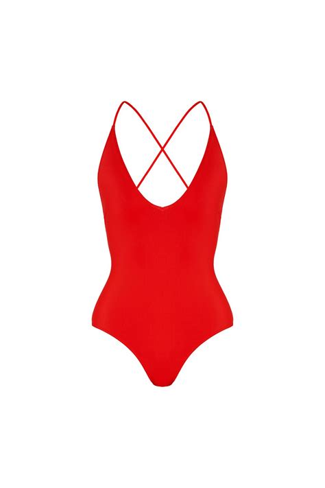 13 Red Bathing Suits Inspired By Baywatch - Best Red One-Pieces ...