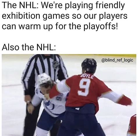 Gotta get the fists warmed up also : r/hockeymemes