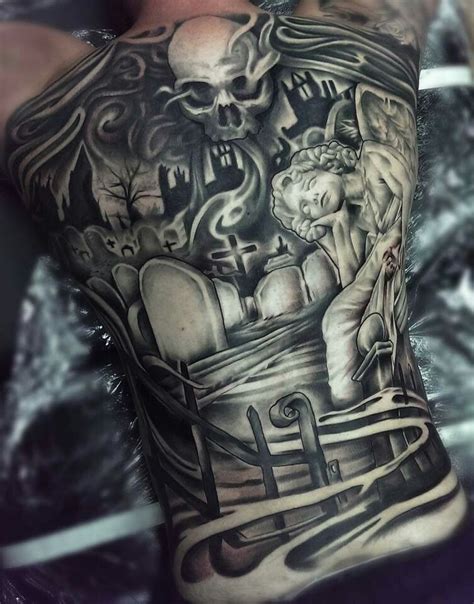 Awesome | Graveyard tattoo, Tattoos, Skull tattoo