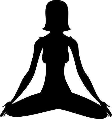 SVG > relaxation girl meditation position - Free SVG Image & Icon. | SVG Silh