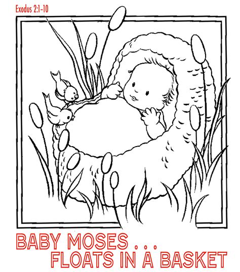 Baby Moses Coloring Page - Coloring Home