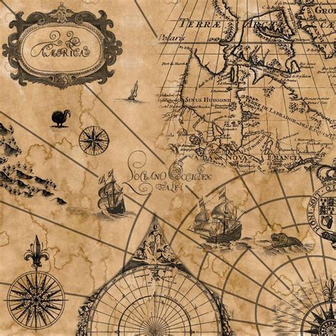 Vintage Sailing Map in 2020 | Landkarte tattoo, Seekarte, Piratenschatzkarten