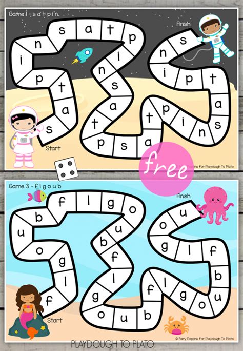 Beginning Sounds Board Games | Jolly phonics activities, Jolly phonics ...