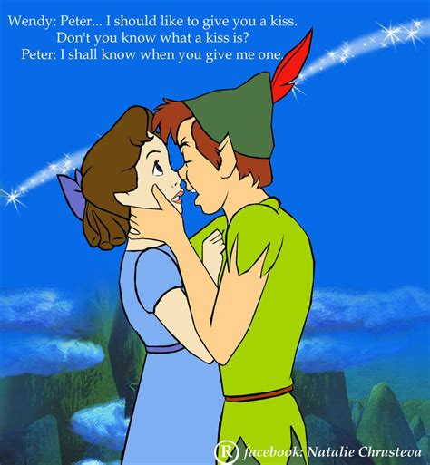 Peter and Wendy and their first kiss by NatPortman on DeviantArt | Peter and wendy, Peter pan ...