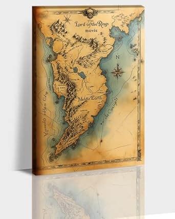Amazon.com: Old World Map Canvas Wall Art, Vintage Nautical Travel Map Backdrop Pictures Print ...