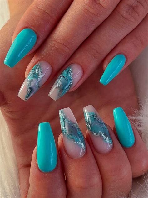 45 best turquoise nails that will make you stand out this summer – Artofit