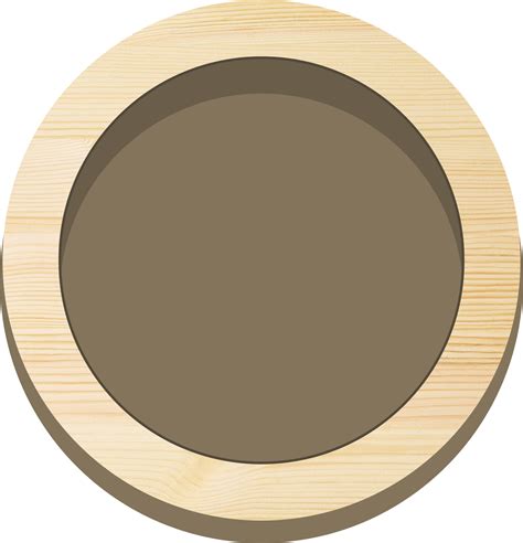 Game Button Wooden Round With Hole 10983517 PNG
