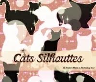 Cats Silhouettes Brushes PS brushes in .abr format free and easy ...