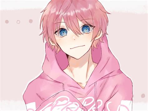 Hiroki - Cute Anime Boy in Pink