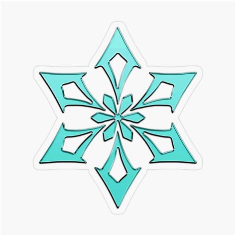 Genshin Impact Symbol Element Cryo Ice – Snezhnaya - Vibrant Colours by Fregoulix | Redbubble in ...