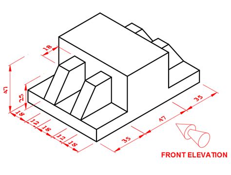 Third angle orthographic projection 11