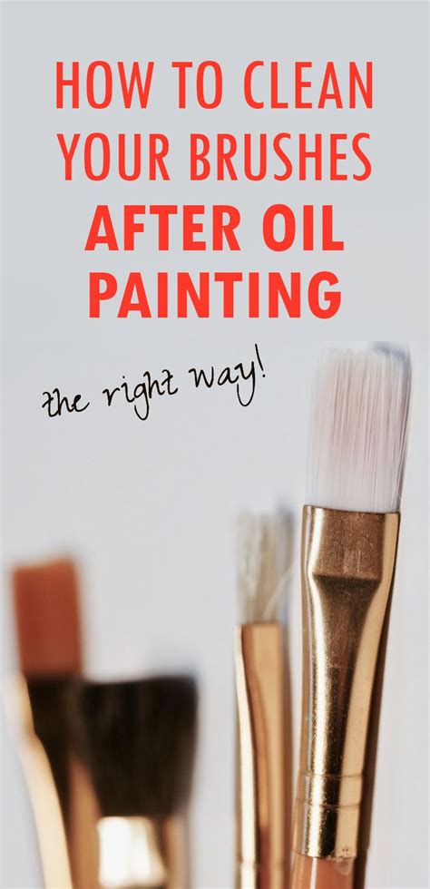 How to Clean Your Paint Brushes After Oil Painting... The Right Way! | Cleaning oil paint ...