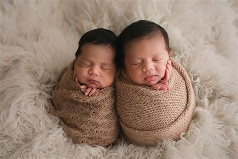 Sleeping Newborn Baby Twins