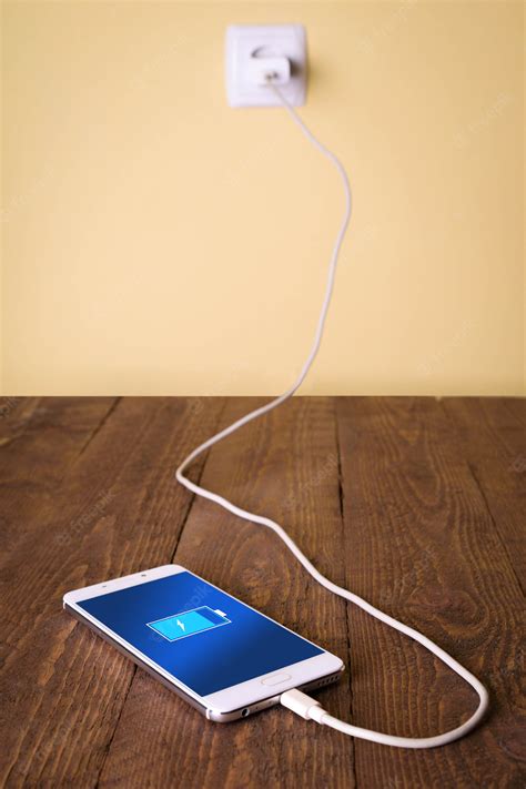 Premium Photo | Mobile smart phones,phone charging on wooden desk