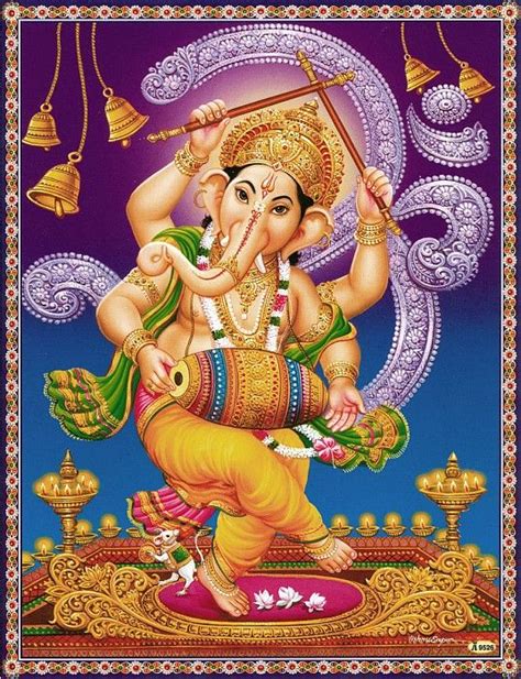 Ganesha Dancing with Mridangam | Dancing ganesha, Ganesha painting ...