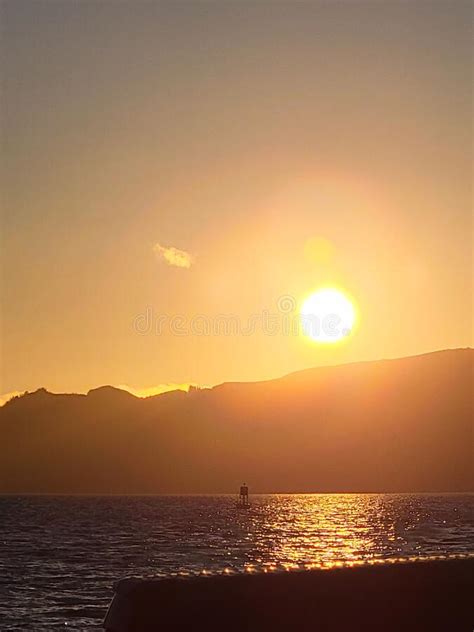 Sunset on the Mountain Side Stock Photo - Image of mountain, buoy ...