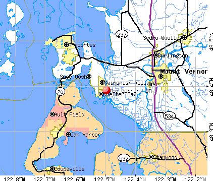 Map Of La Conner Washington | Draw A Topographic Map